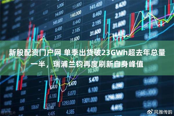 新股配资门户网 单季出货破23GWh超去年总量一半，瑞浦兰钧再度刷新自身峰值